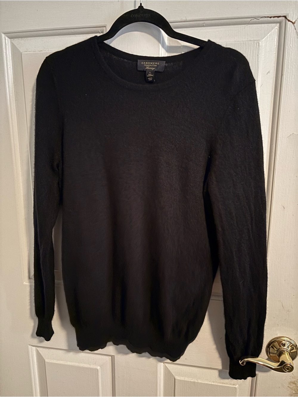 Charter Club Black Cashmere Sweater